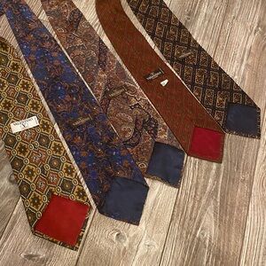 Valentino lot of 5 mens silk vintage ties